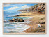 raw oak wood framed original coastal nautilus wall art print